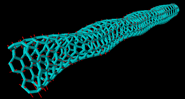 A normal mode (number 34) of a carbon nano tube