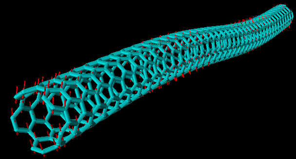A normal mode (number 8) of a carbon nano tube